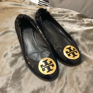 Tory Burch Navy Blue Reva Flata